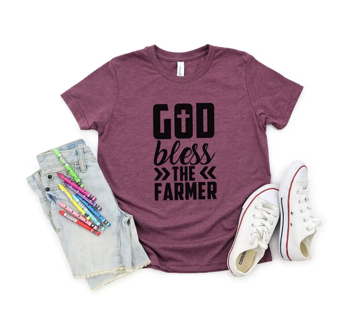 Farmhouse God Bless The Farmer SVG with Cross -  Sign SVG