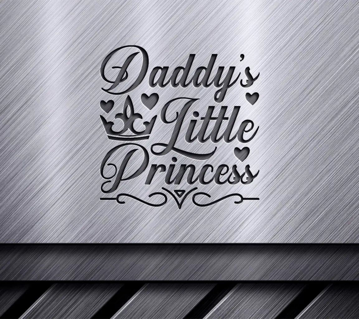 Daddys Little Princess SVG - Fathers Day T-Shirt Design SVG