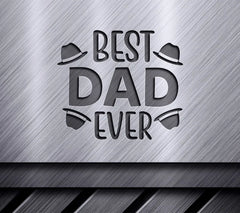 Best Dad Ever SVG - Red & Black Sign for Fathers Day SVG