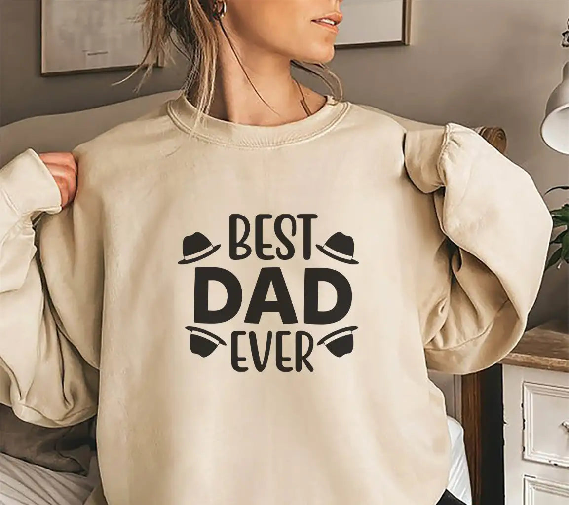 Best Dad Ever SVG - Red & Black Sign for Fathers Day SVG