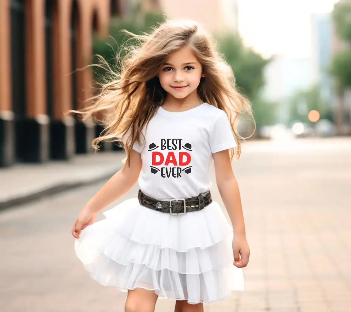 Best Dad Ever SVG - Red & Black Sign for Fathers Day SVG