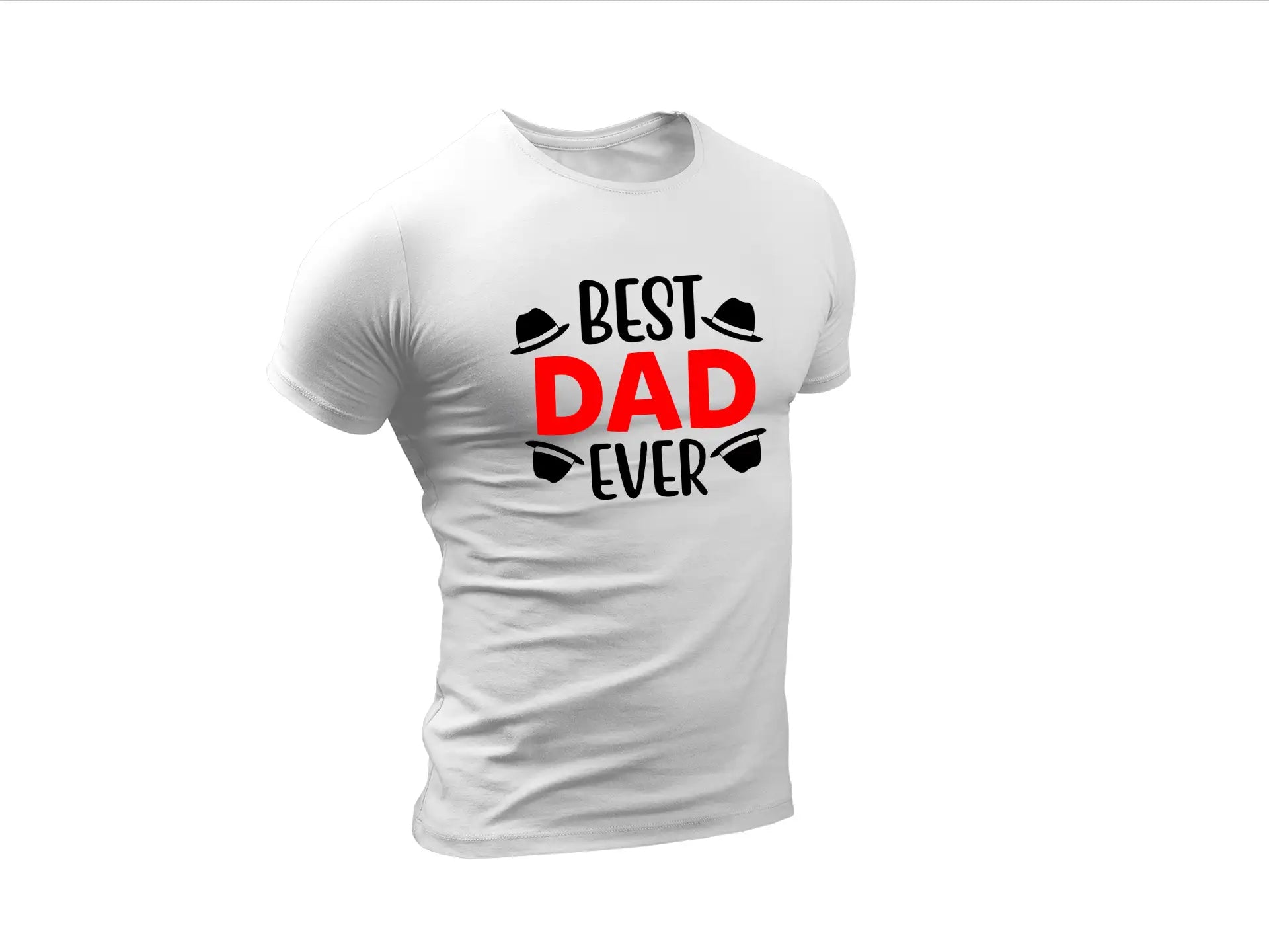 Best Dad Ever SVG - Red & Black Sign for Fathers Day SVG