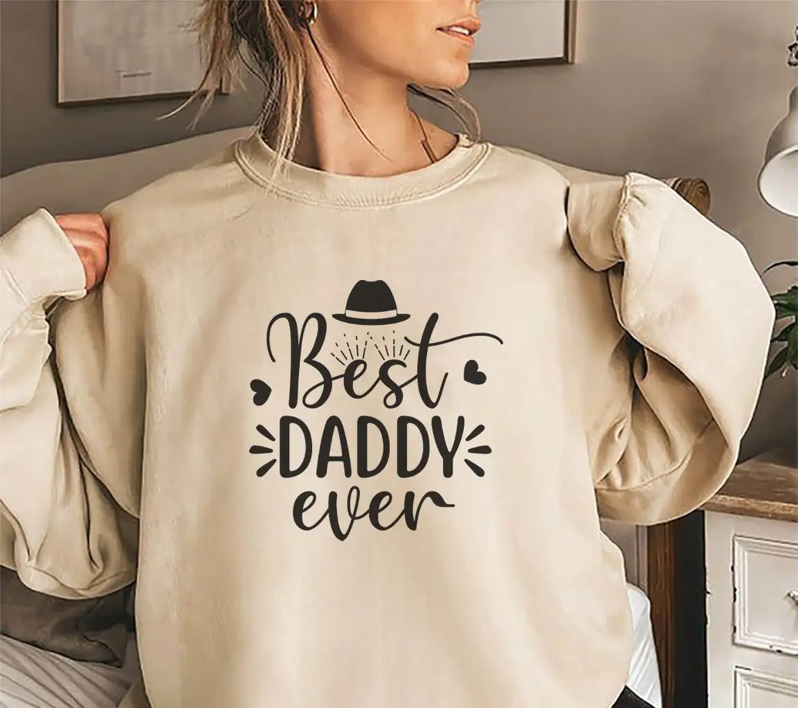 Best Daddy Ever SVG with Hat - Fathers Day Digital Design SVG