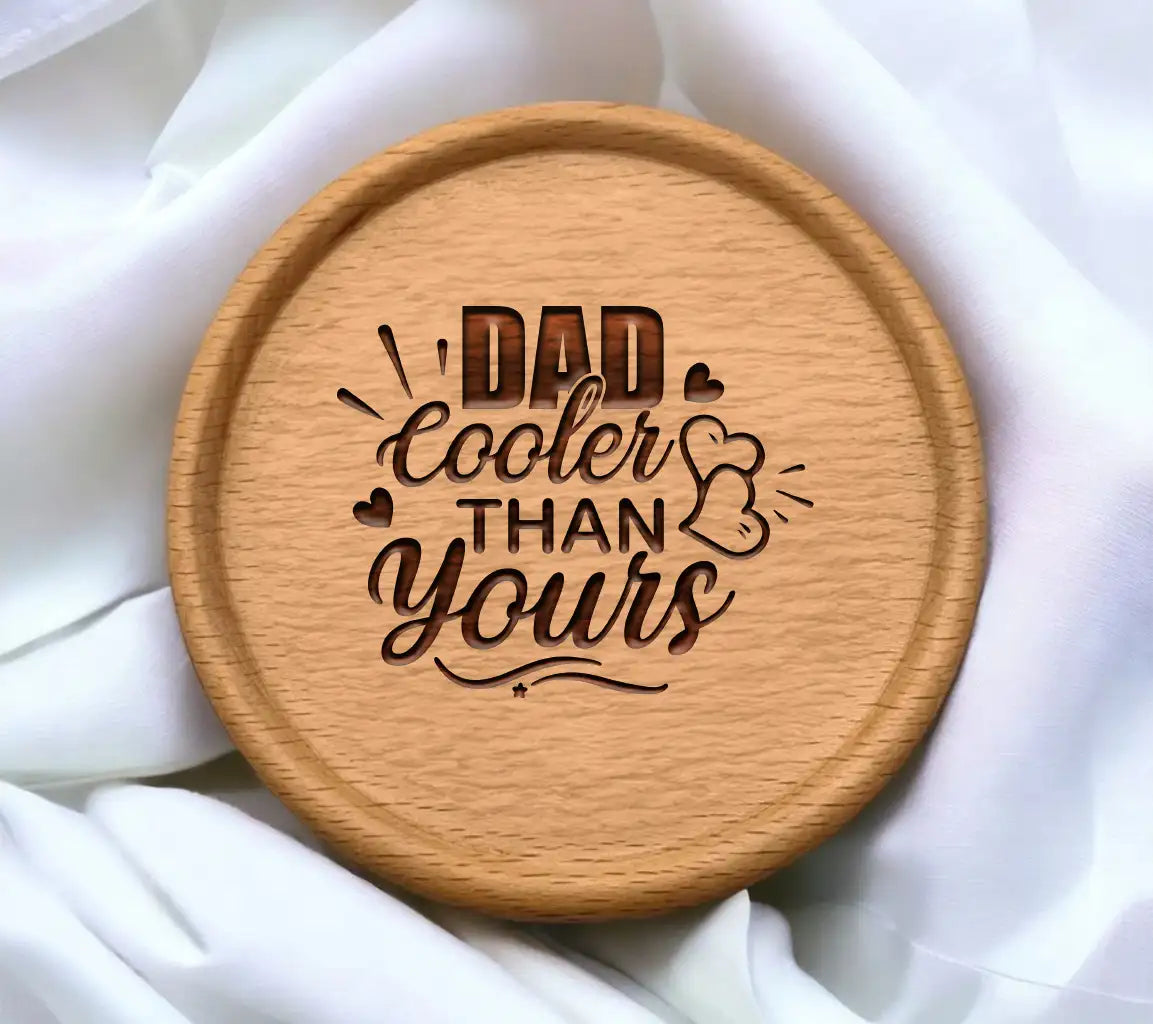 Red & Black Dad Cooler Than Yours SVG - Fathers Day Design SVG