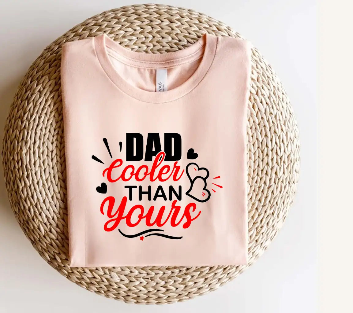 Red & Black Dad Cooler Than Yours SVG - Fathers Day Design SVG