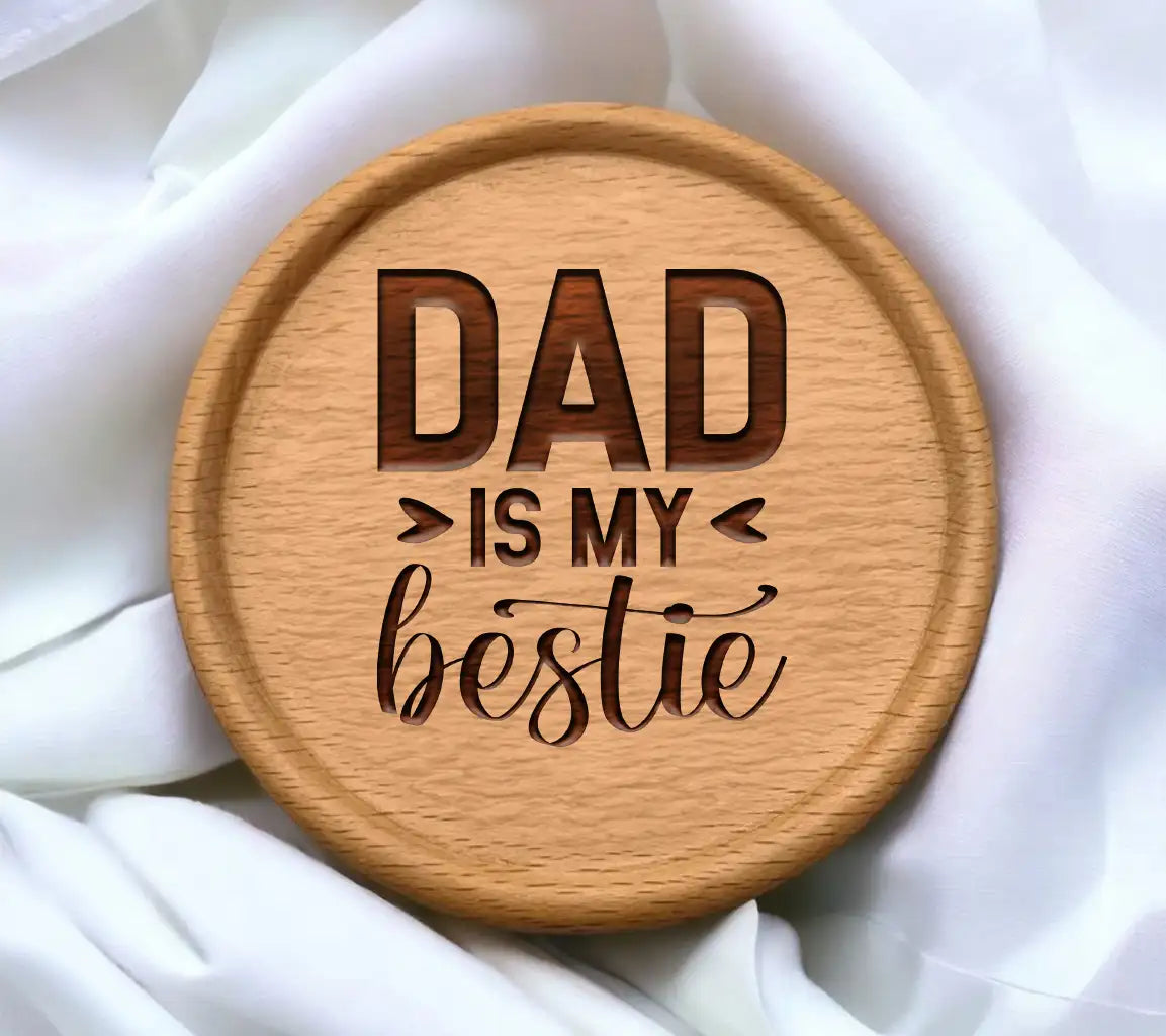 Dad Is My Bestie SVG - Fathers Day Design SVG