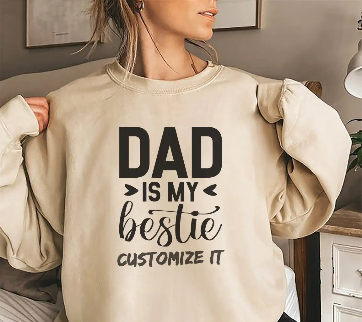 Dad Is My Bestie SVG - Fathers Day Design SVG