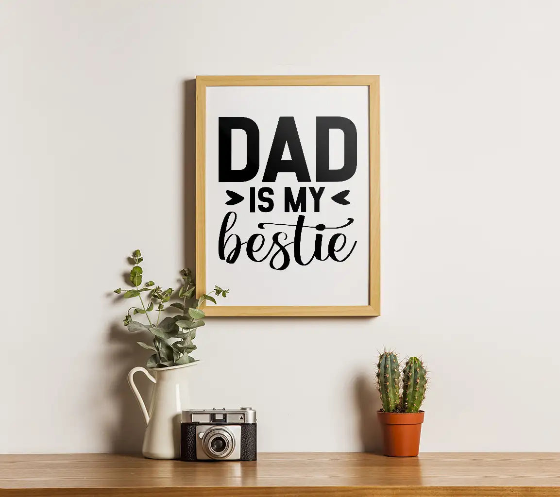 Dad Is My Bestie SVG - Fathers Day Design SVG