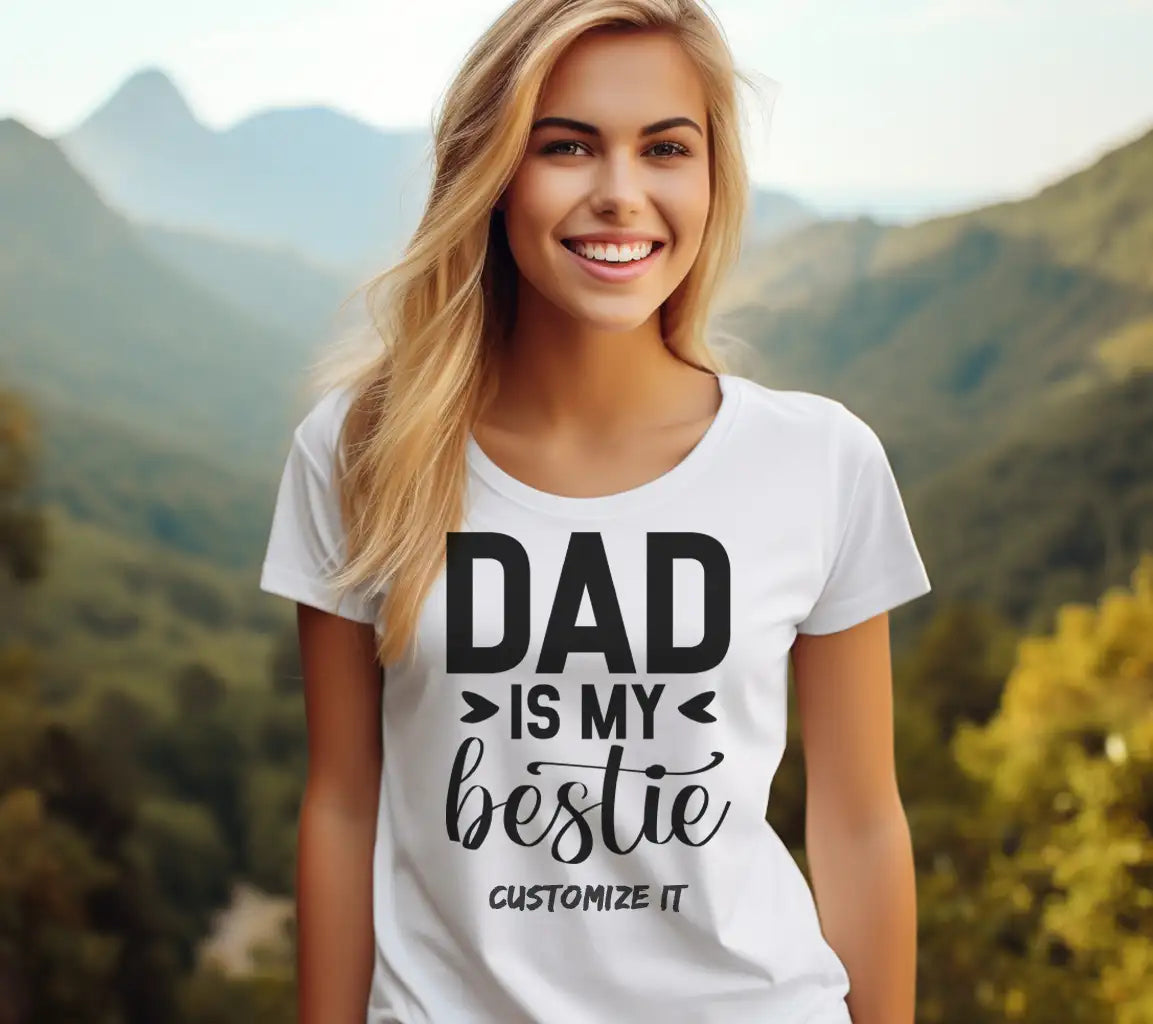 Dad Is My Bestie SVG - Fathers Day Design SVG