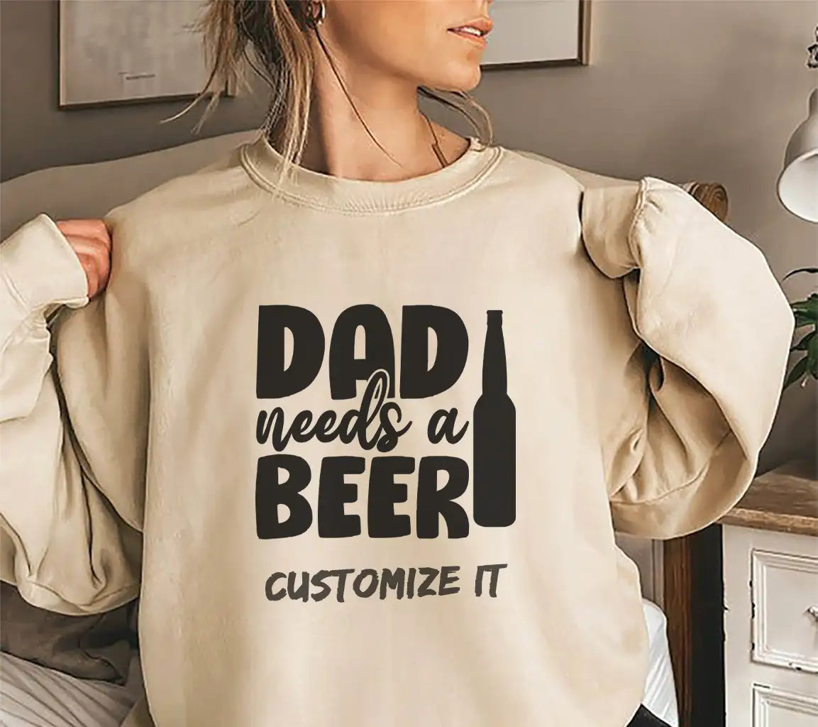 Dad Needs a Beer SVG -  Silhouette Bottle SVG