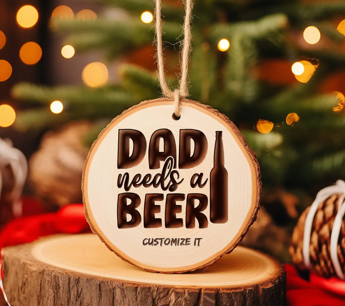 Dad Needs a Beer SVG -  Silhouette Bottle SVG