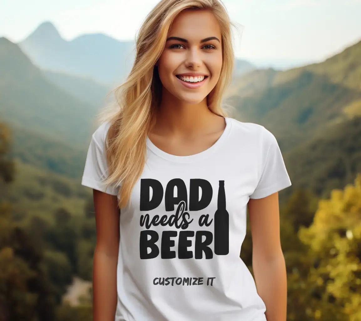 Dad Needs a Beer SVG -  Silhouette Bottle SVG