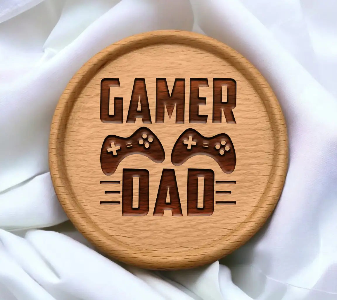 Gamer Dad SVG Logo -  Controller Design SVG