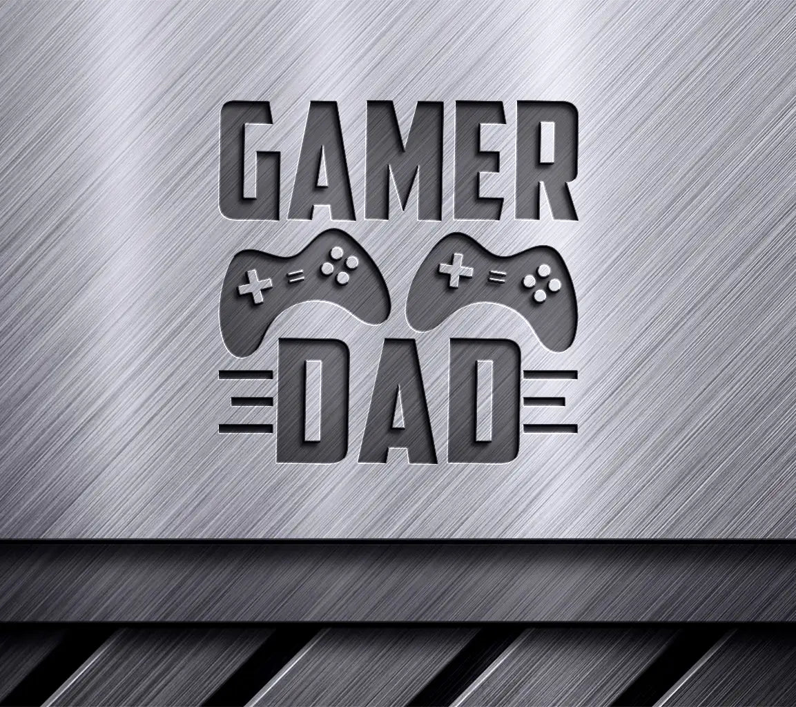 Gamer Dad SVG Logo -  Controller Design SVG