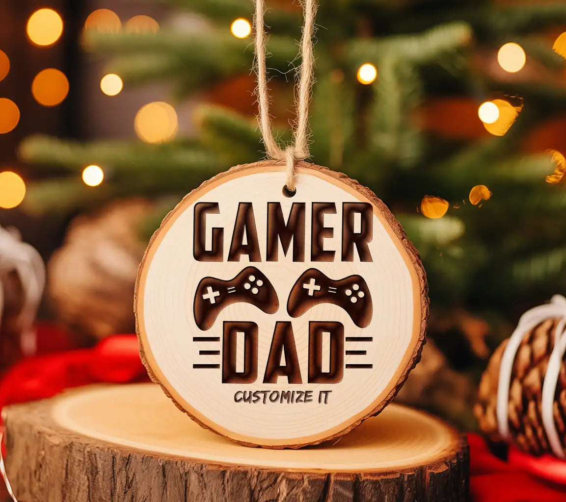 Gamer Dad SVG Logo -  Controller Design SVG