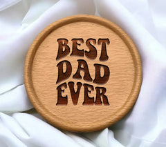 Best Dad Ever SVG - Black Letters on White Background SVG