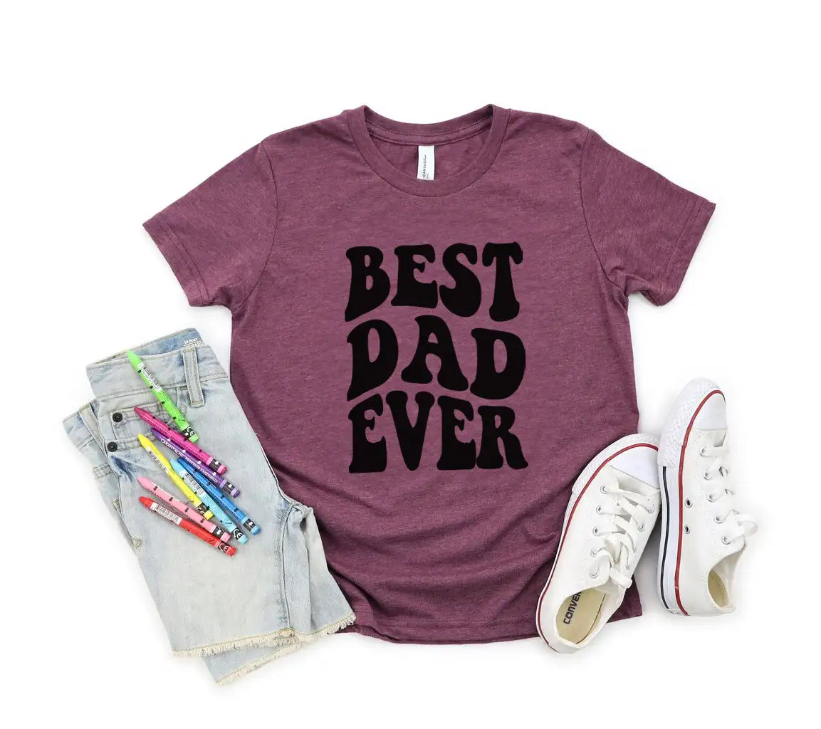 Best Dad Ever SVG - Black Letters on White Background SVG