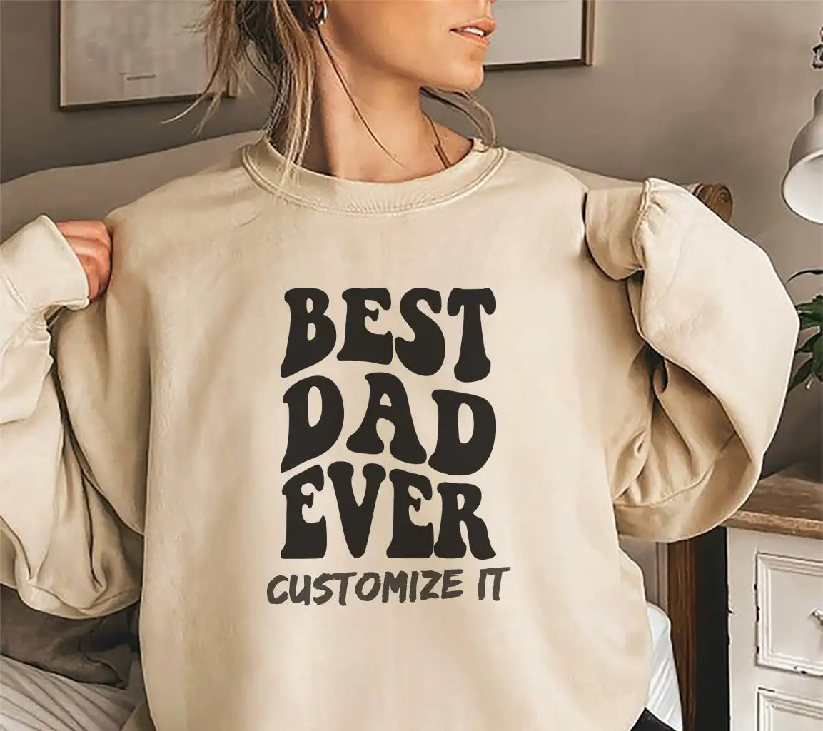 Best Dad Ever SVG - Black Letters on White Background SVG