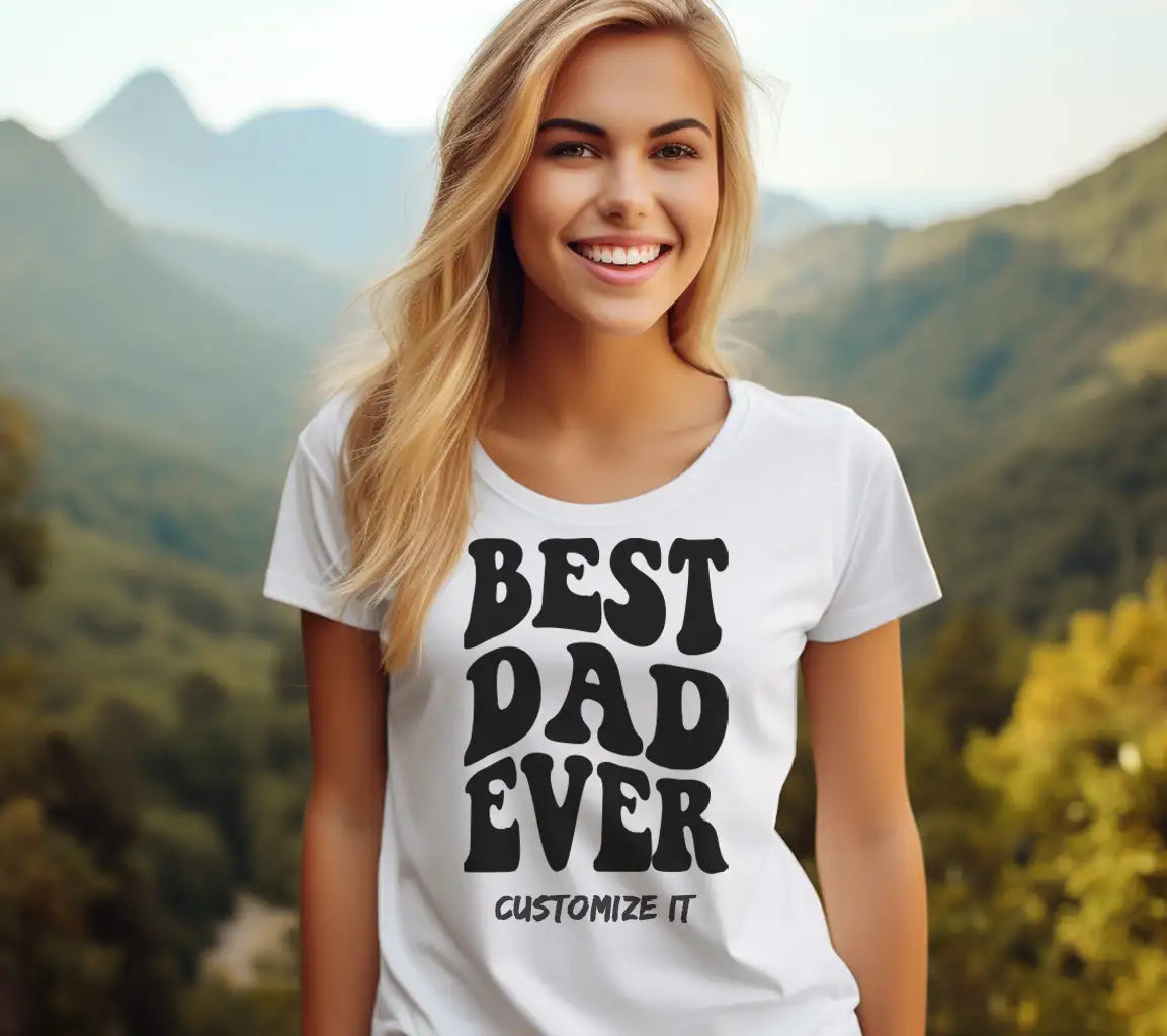 Best Dad Ever SVG - Black Letters on White Background SVG