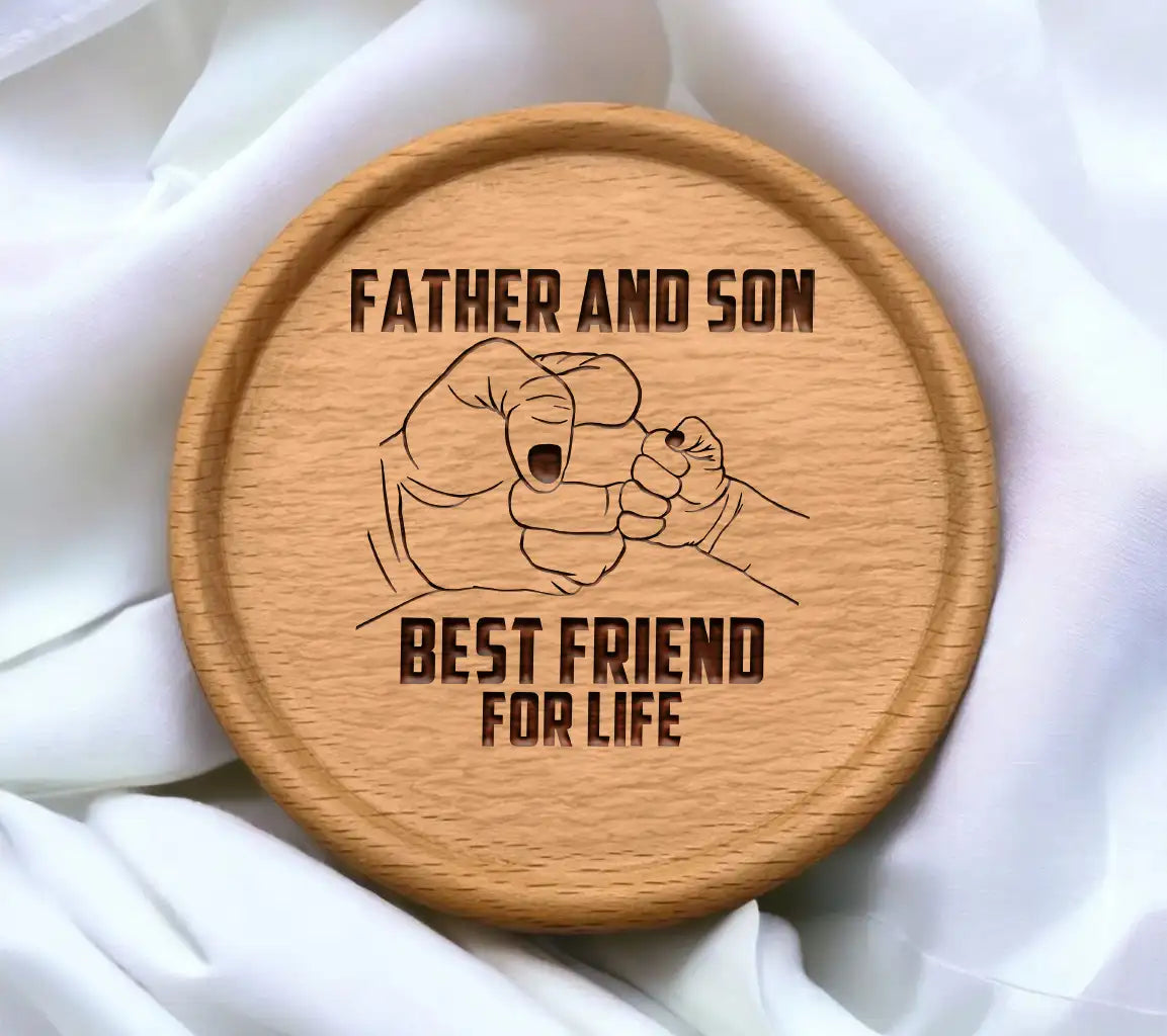 Father and Son Holding Hands SVG -  Drawing - Best Friend For Life SVG