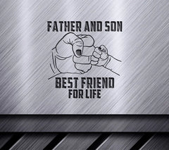 Father and Son Holding Hands SVG -  Drawing - Best Friend For Life SVG