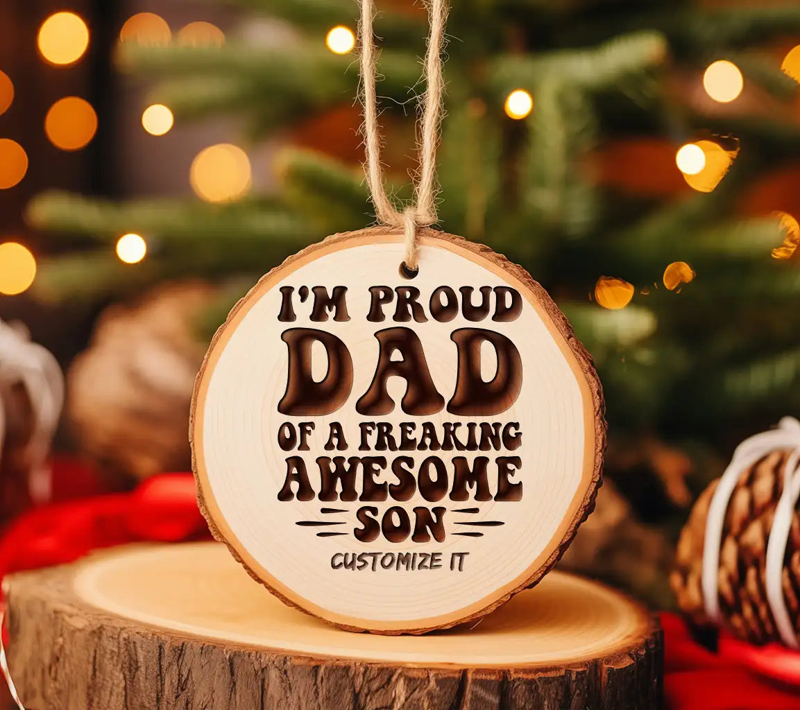 Im Proud Dad of a Freaking Awesome Son  SVG Poster - Fathers Day Graphic SVG