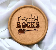 My Dad Rocks Guitar SVG - Fathers Day  Logo SVG