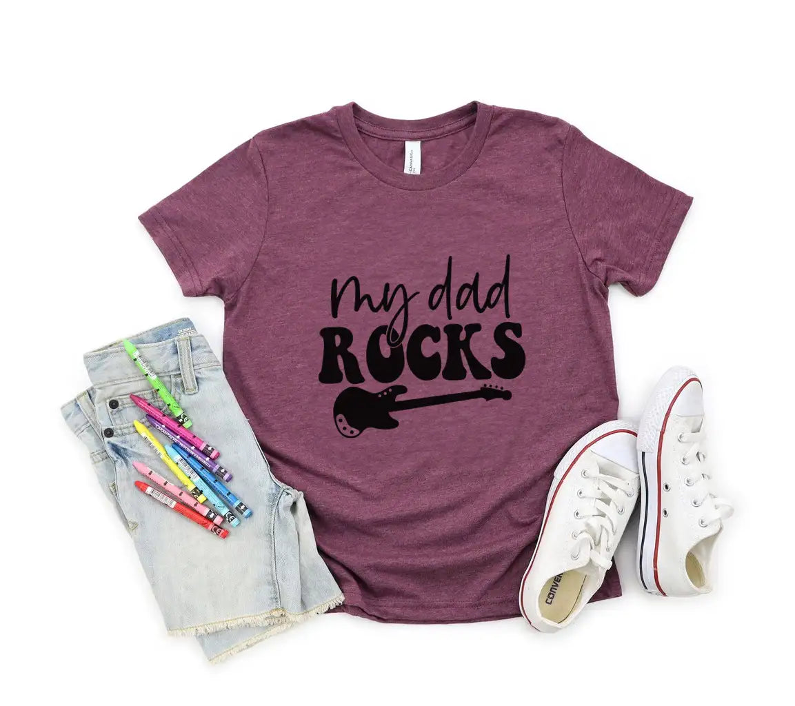 My Dad Rocks Guitar SVG - Fathers Day  Logo SVG