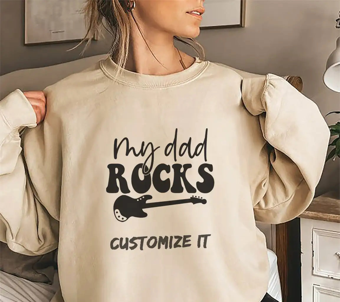 My Dad Rocks Guitar SVG - Fathers Day  Logo SVG