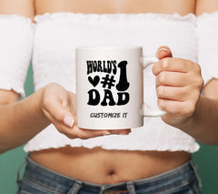 Worlds #1 Dad Silhouette SVG - Fathers Day Design SVG