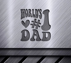 Worlds #1 Dad Silhouette SVG - Fathers Day Design SVG