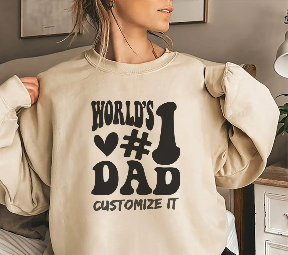 Worlds #1 Dad Silhouette SVG - Fathers Day Design SVG