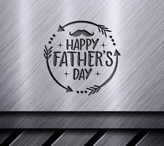 Happy Fathers Day Mustache Arrows SVG Design SVG