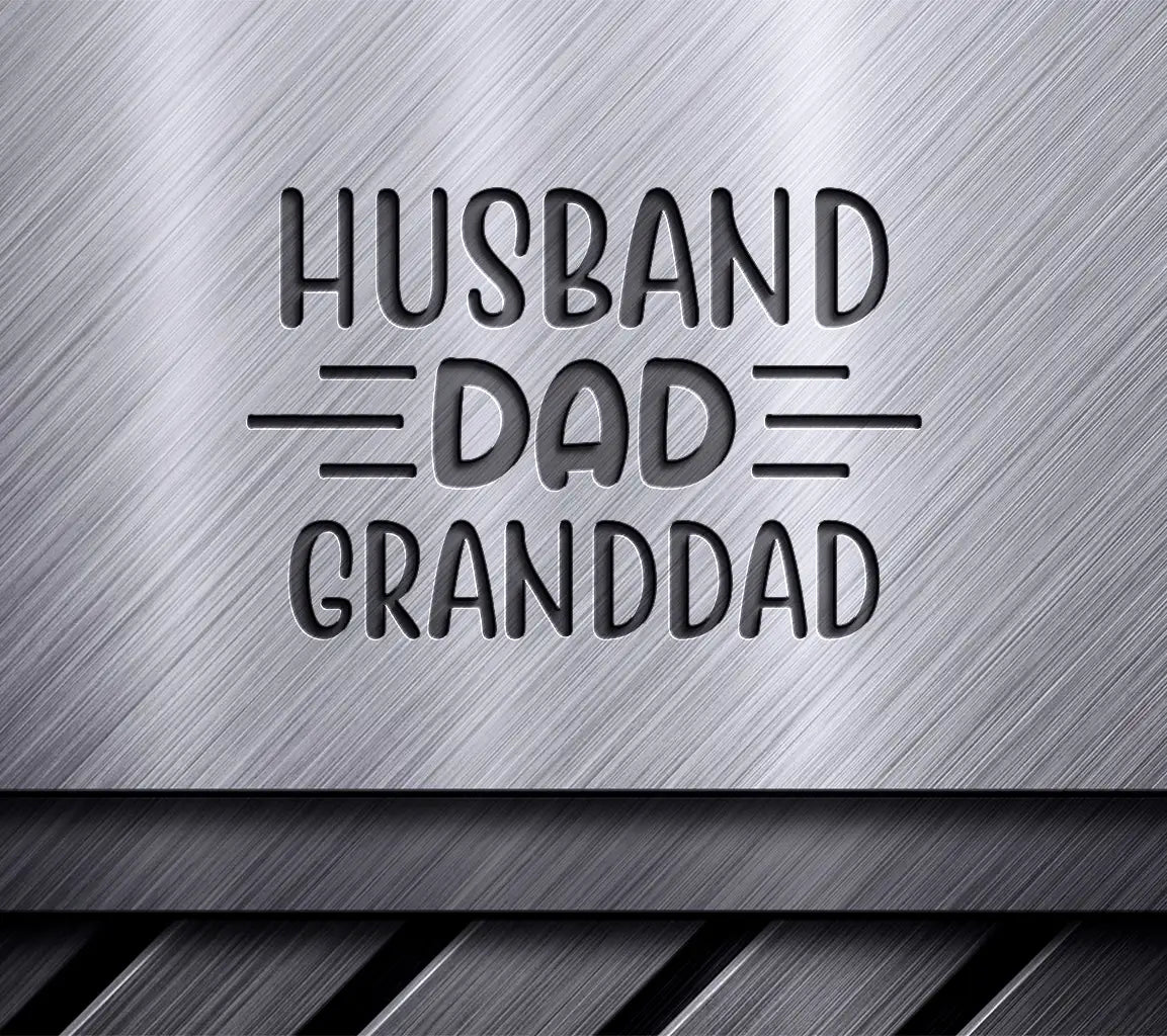 Black & Red Husband Dad Granddad SVG for Fathers Day SVG