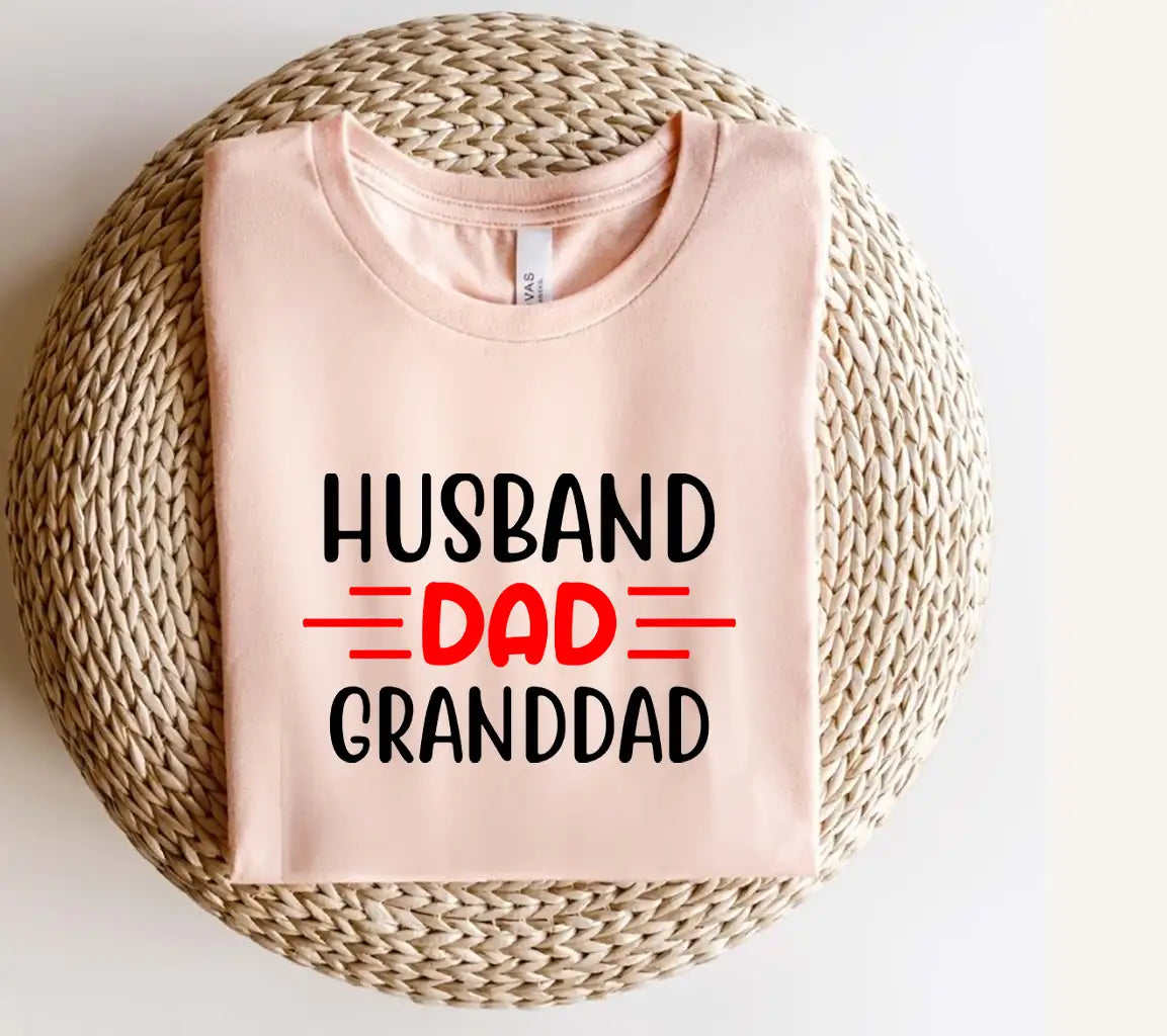 Black & Red Husband Dad Granddad SVG for Fathers Day SVG