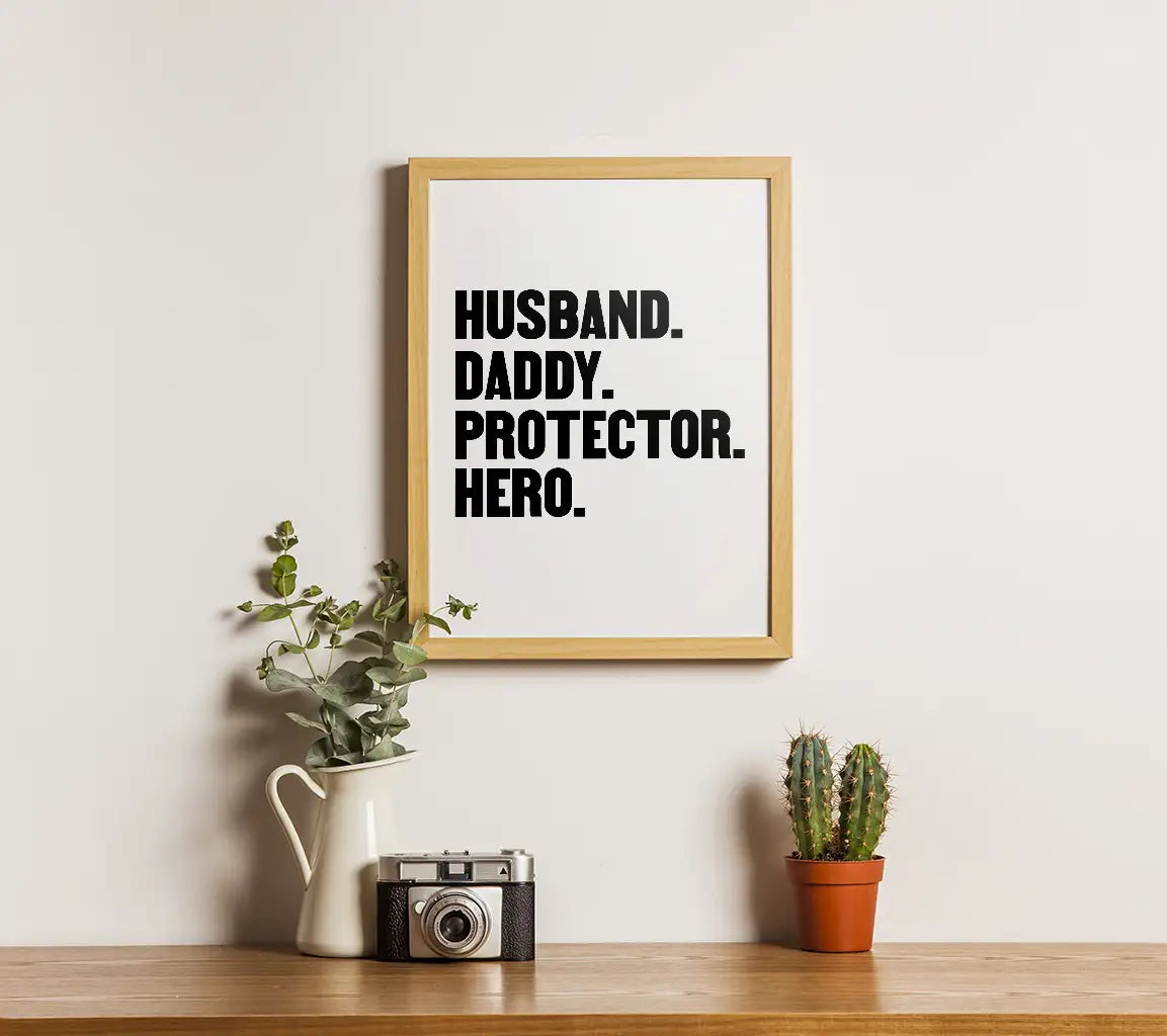 Husband Daddy Protector Hero SVG - Fathers Day Design SVG