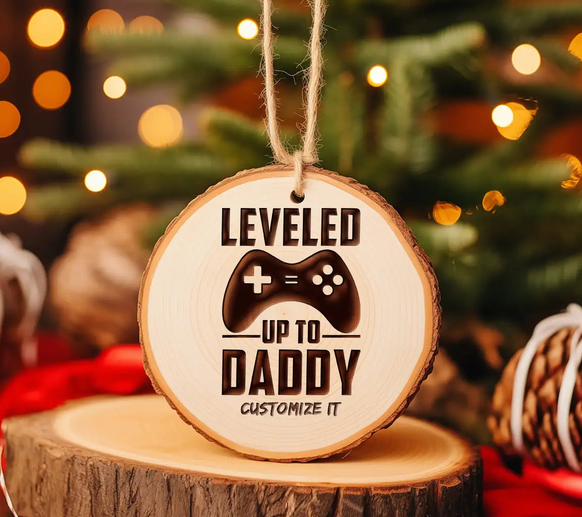 Leveled Up To Daddy - Fathers Day SVG for T-Shirts & Gifts SVG