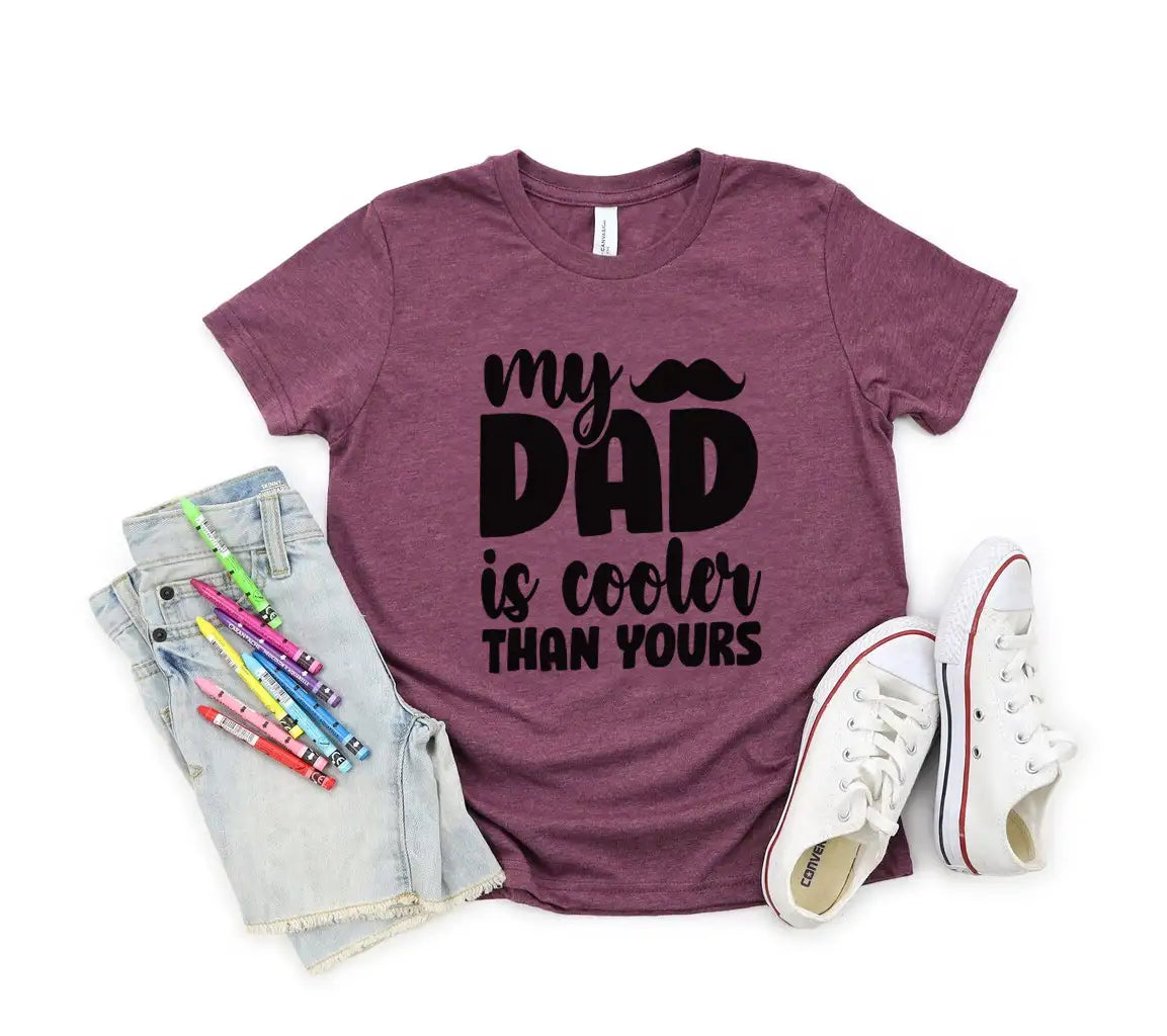 My Dad Is Cooler Than Yours SVG - Funny Fathers Day Mustache Sign SVG