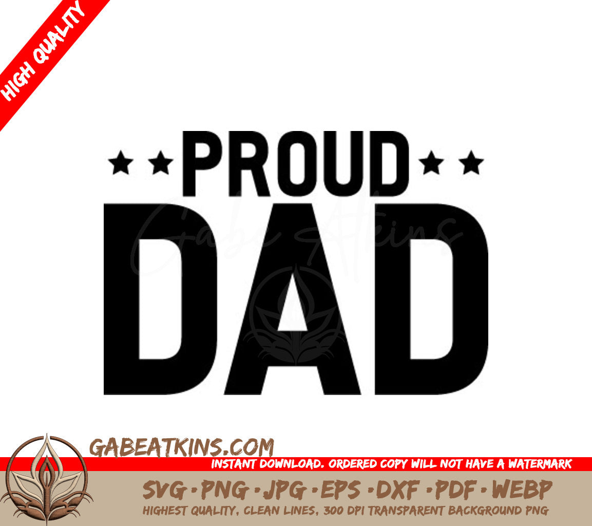 Proud Dad  SVG Design - Fathers Day Design SVG