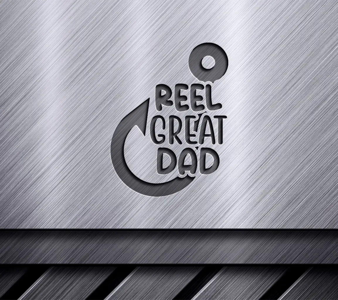 Reel Great Dad SVG - Red & Black Design - Fathers Day Design SVG