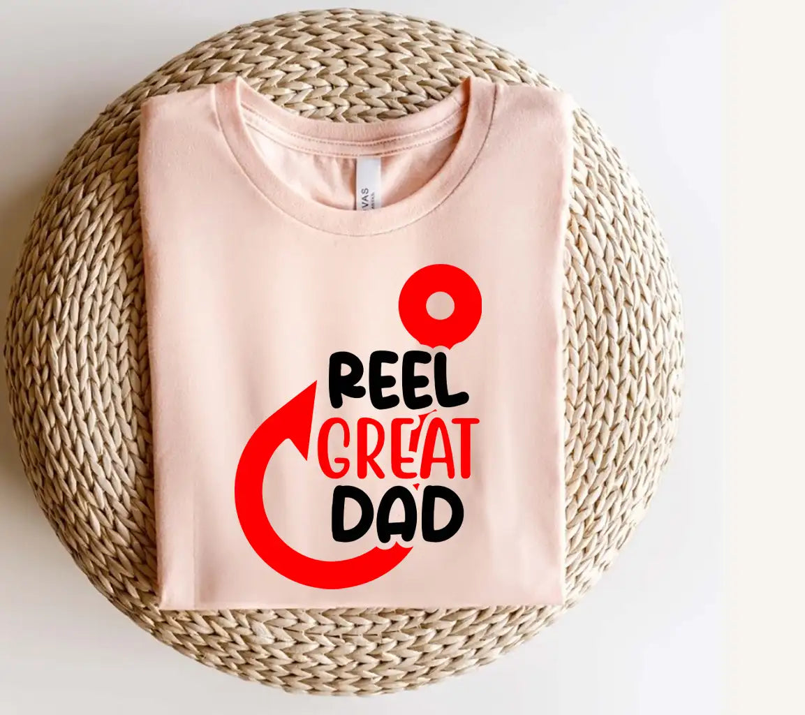 Reel Great Dad SVG - Red & Black Design - Fathers Day Design SVG