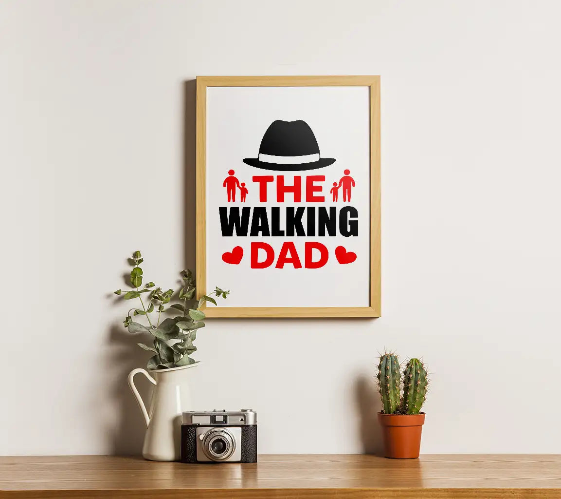 The Walking Dad Black Hat SVG - Fathers Day Design SVG