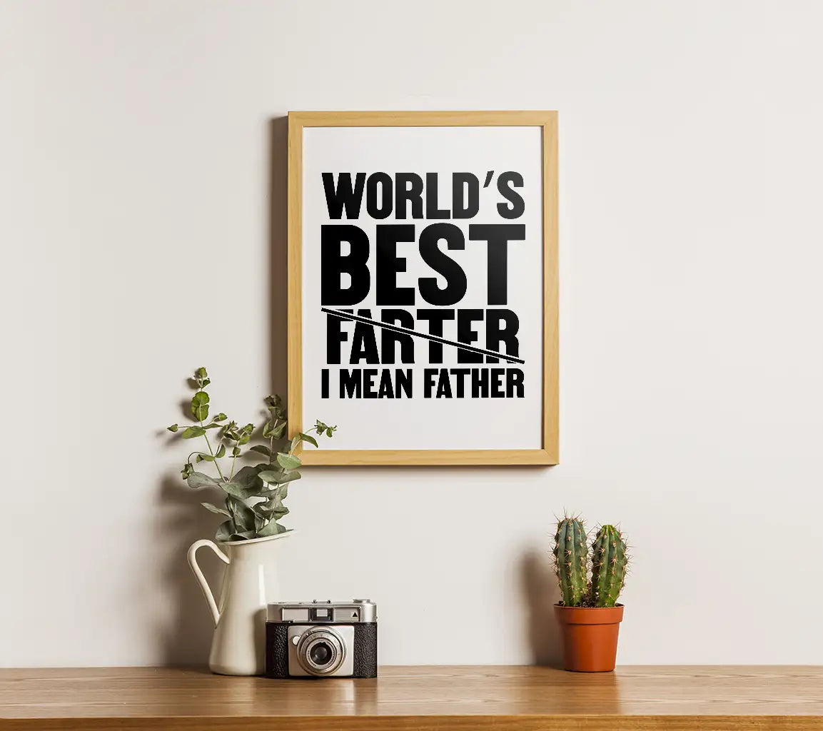 Funny Worlds Best Farter (I Mean Father) SVG for Fathers Day SVG