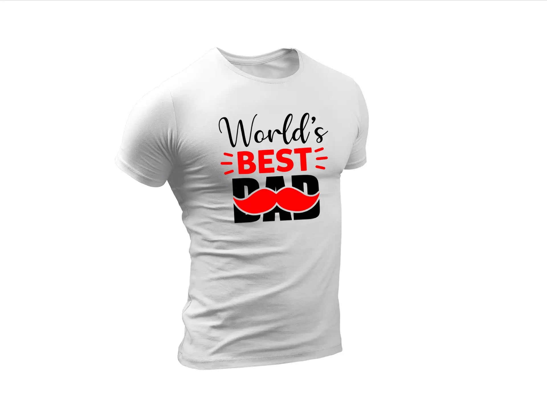 Worlds Best Dad with Mustache SVG - Fathers Day Design SVG