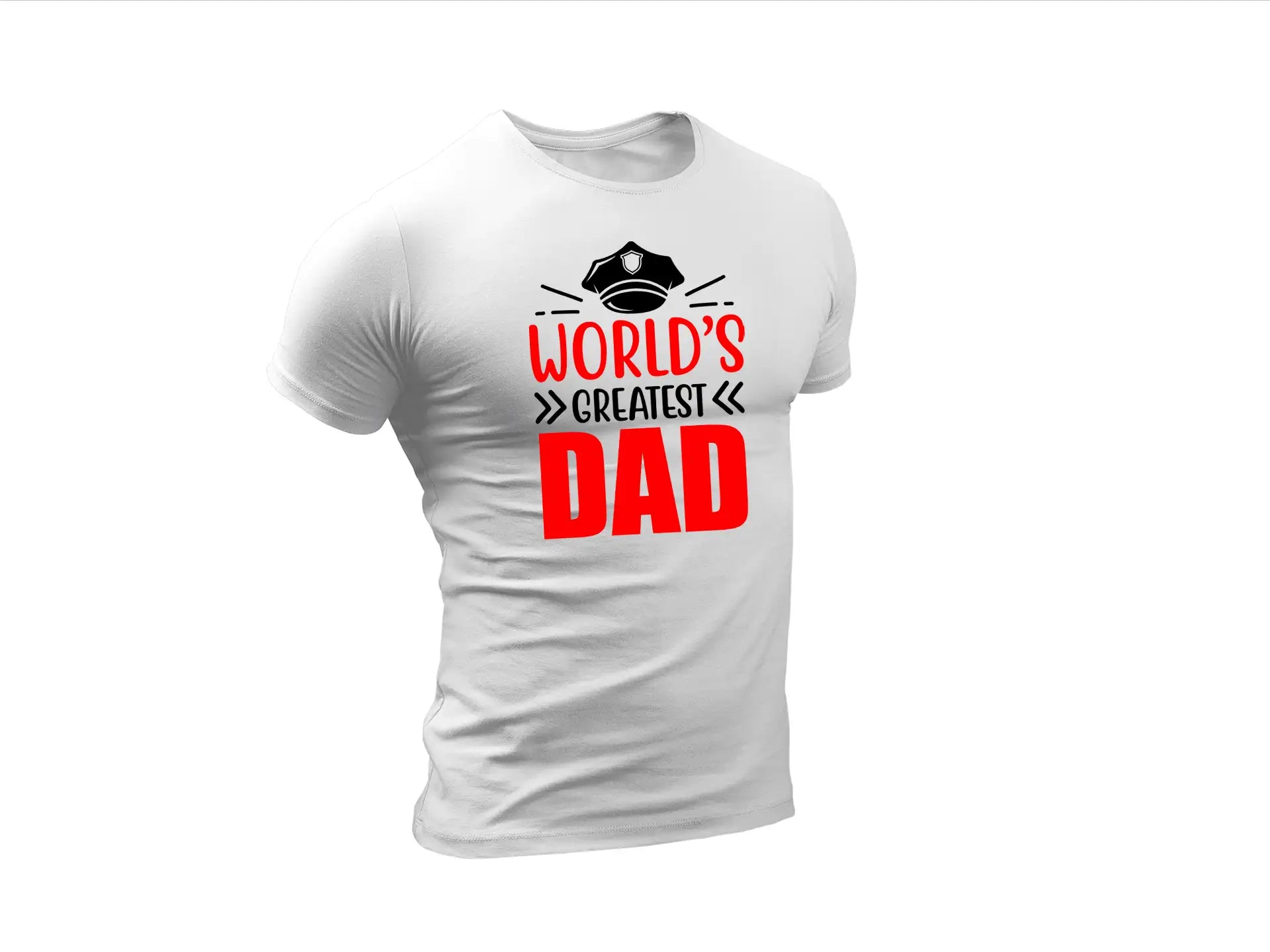 Worlds Greatest Dad Police Hat SVG - Fathers Day Design SVG