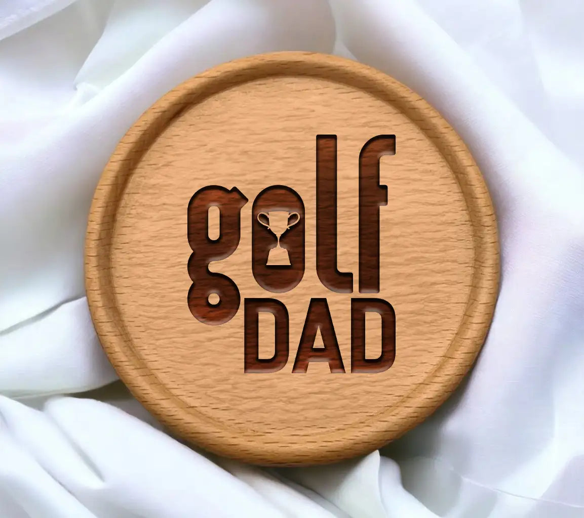 Golf Dad Trophy SVG -  Logo Design for Fathers Day SVG