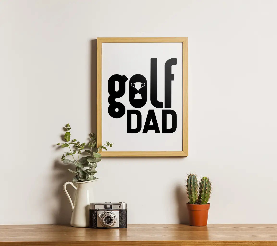 Golf Dad Trophy SVG -  Logo Design for Fathers Day SVG