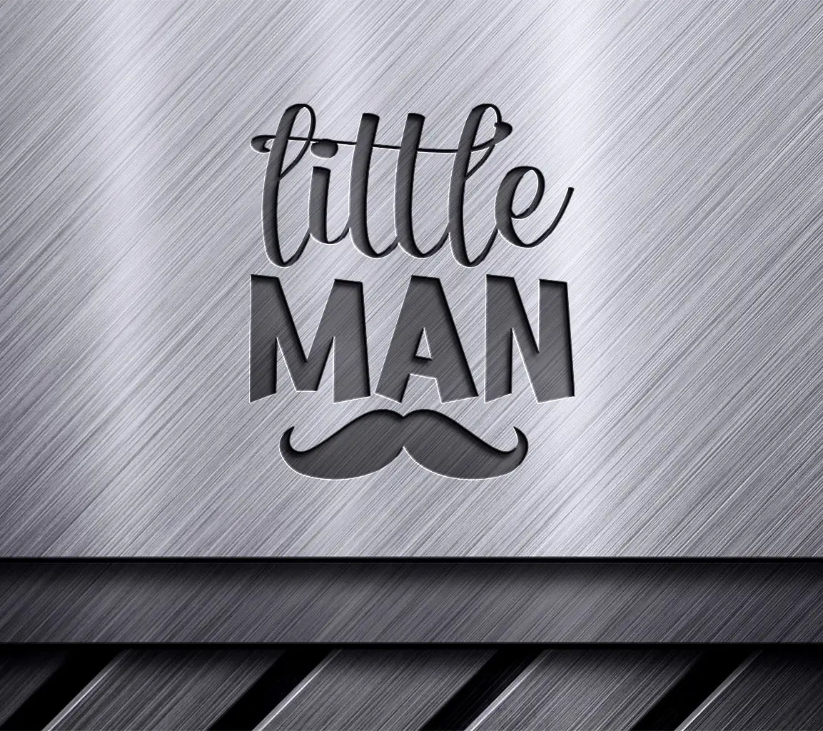 Fathers Day Little Man Silhouette SVG -  Mustache Design SVG