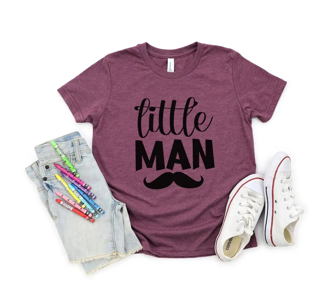 Fathers Day Little Man Silhouette SVG -  Mustache Design SVG