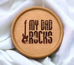 I My Dad Rocks Guitar Design SVG - Fathers Day Design SVG